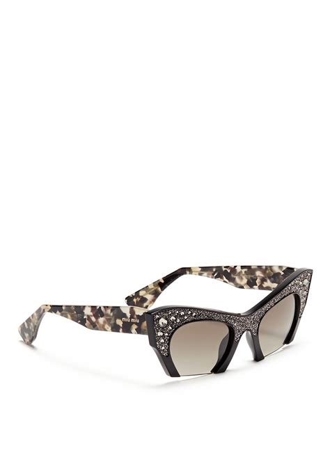 miu miu rasoir sunglasses|More.